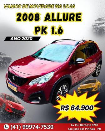 PEUGEOT 2008 1.6 16V FLEX ALLURE PACK 4P AUTOMÁTICO